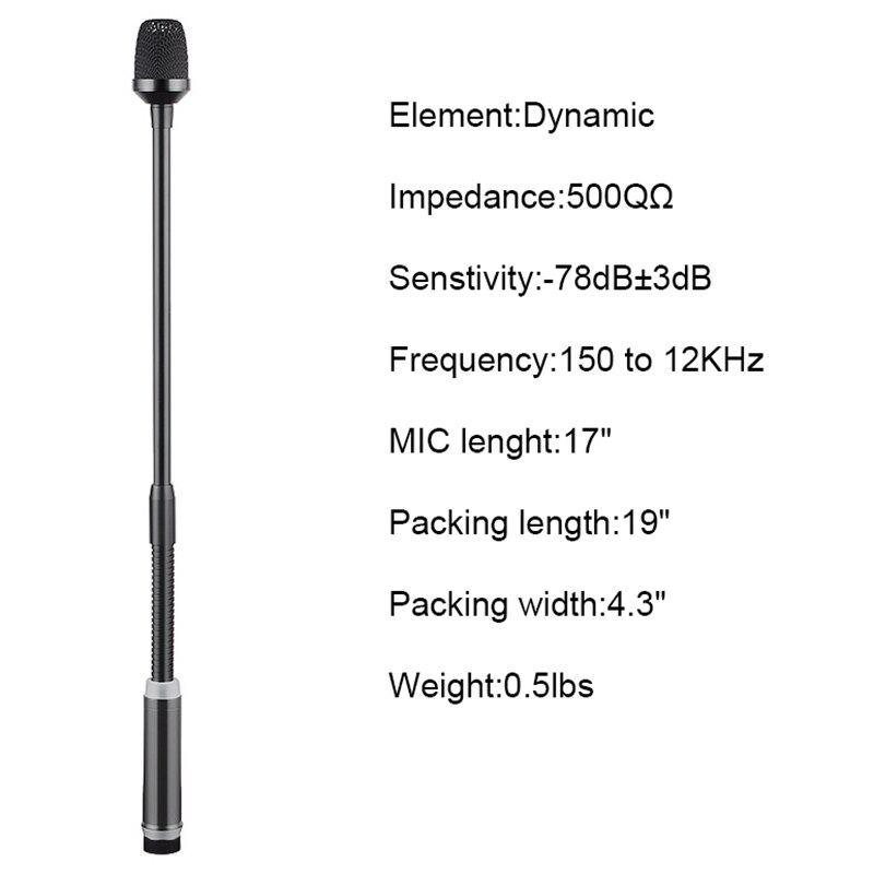 Dynamic DJ Microphone for Mixer Dedicated Disc Shouting Microfone KTV Bar Gooseneck DJ Mic