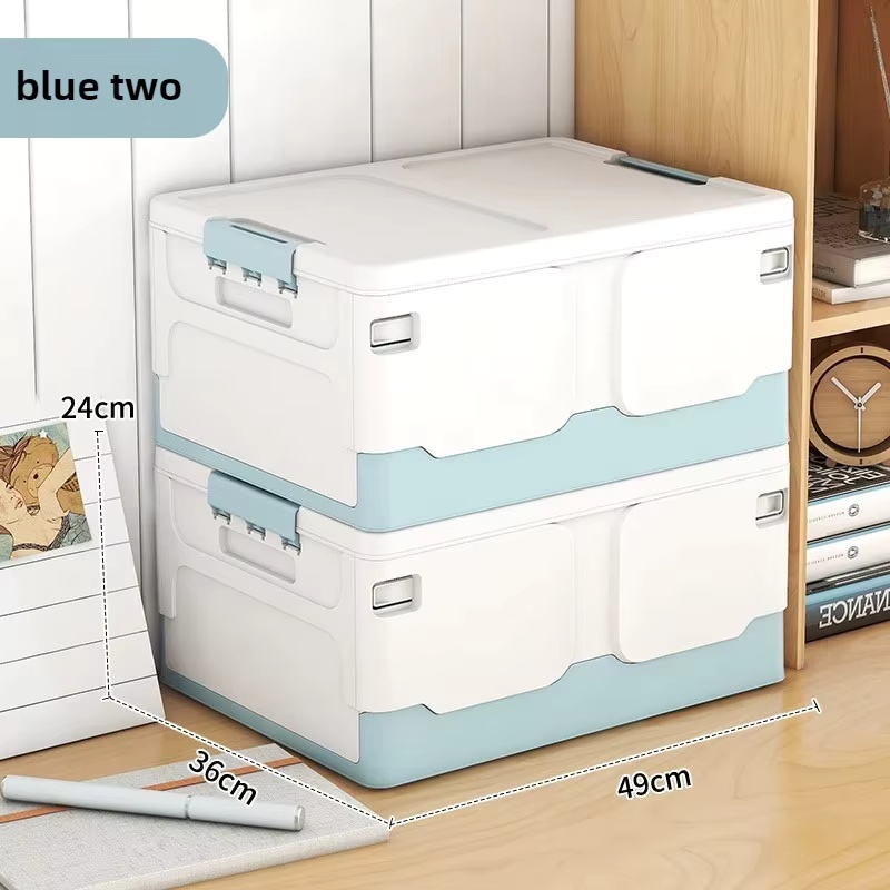 Storage box foldable book box student classroom organizing box snack toy storage box living room extra large with lid: Yellow