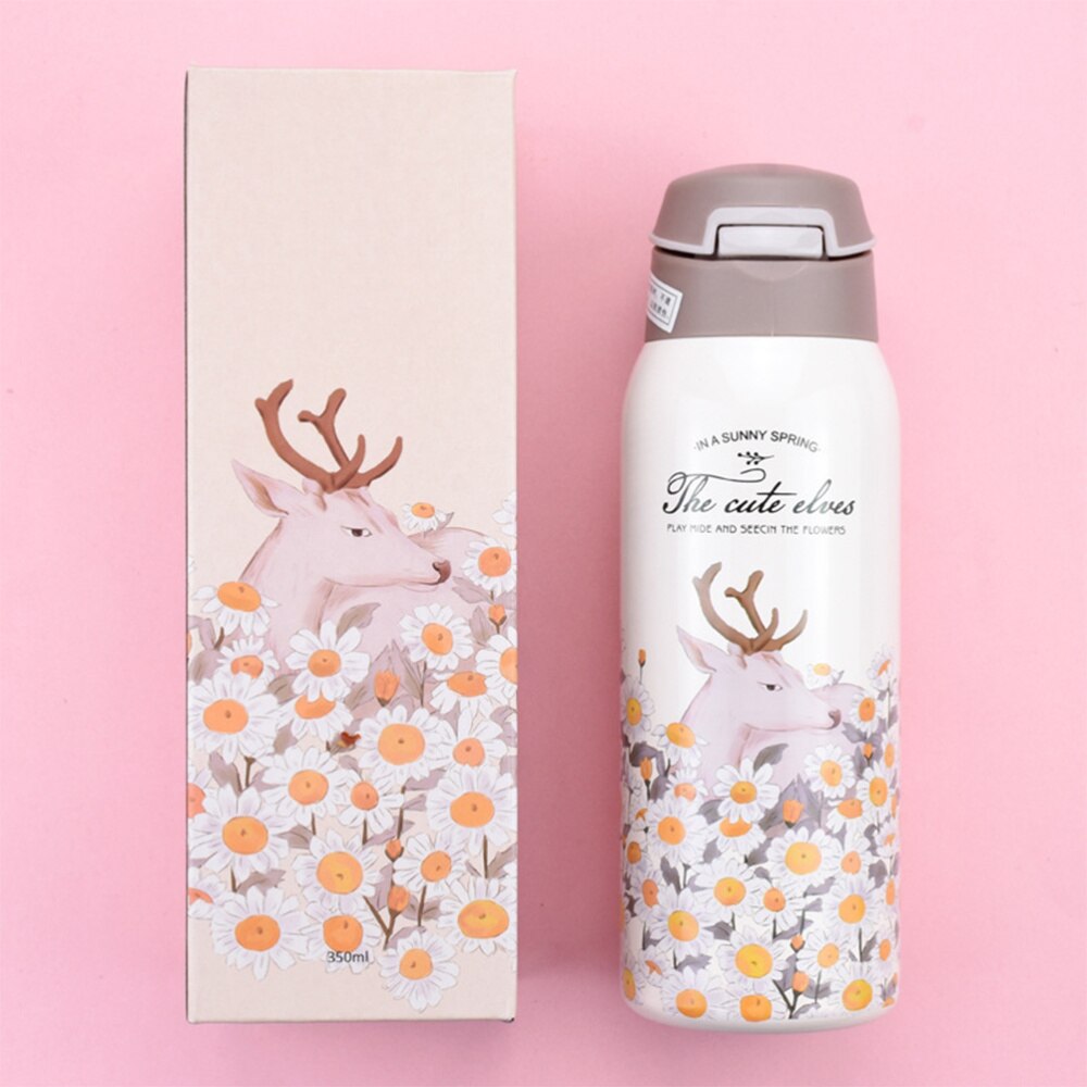 1pc Vacuum Cup Chic Practical Stainless Steel Vacuum Cup Pretty Vacuum Cup Students Vacuum Cup