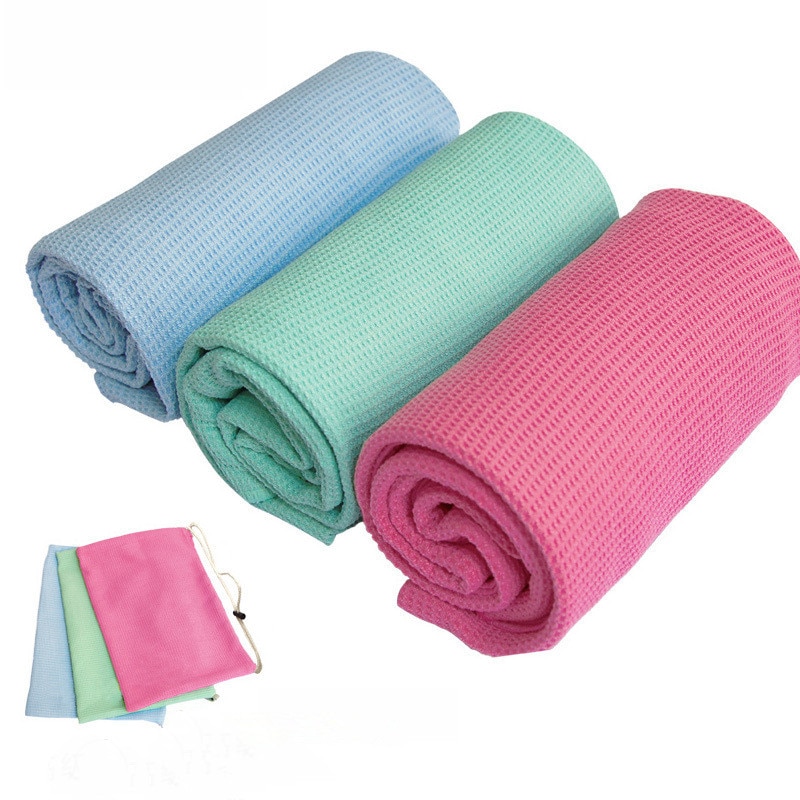 4 Kleuren Portable Folding Antislip Yoga Mat Cover Handdoek Microfiber Zweet Absorberende Fitness Deken