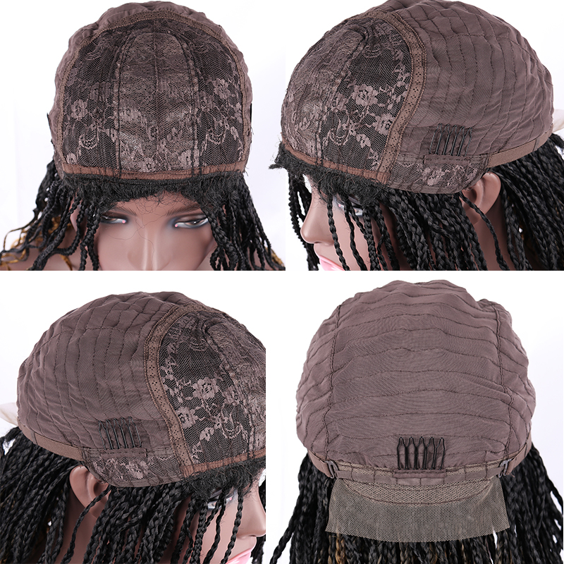 26inch Box Braid Wig With Curly End synthetic Braids Wigs For Women African Curl Jumbo Braided Hair Long Box Braiding Hair Wigs
