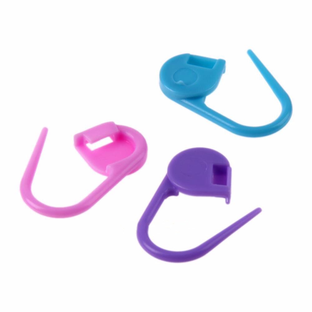 100 unids/lote de pasadores de seguridad de plástico coloridos de 22mm, hebilla de suéter, aguja de punto, hilo dedicado para bebé, herramientas de tejido DIY