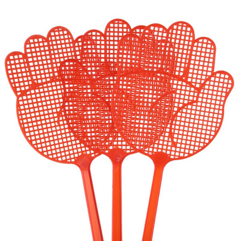 Fly Insect Swat Swatter Bug Mosquito Wasp Swatters Plastic Durable Long Handle Indoor Outdoor Home Control Fly Insect 1Pc Cute