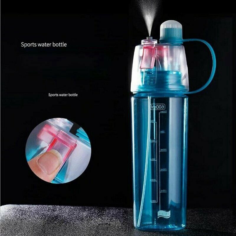 400/600ml 3 väriä kiinteä muovispray viileä kesäurheilu vesipullo kannettava muovinen pyörä polkupyörän ravistin vesipulloni