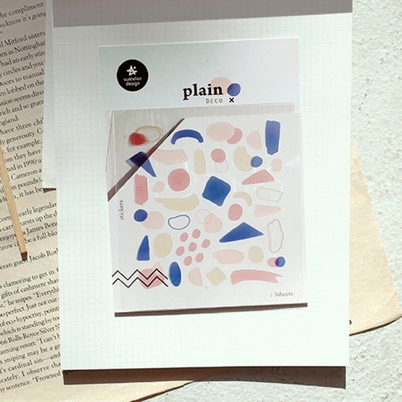 Suatelier etiqueta de marcação simples adesivos coreia scrapbooking material tira restos de papel diário lixo decorativo diy artesanato