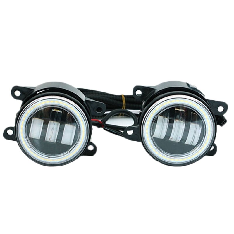 3 in 1 LED Front Bumper Fog Light Angel Eyes DRL Light for Honda Civic Ford FOCUS 2 3 Renault DUSTER Suzuki