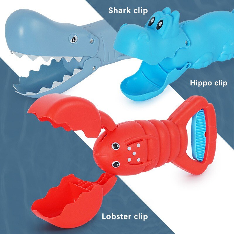 Grappig Strand Speelgoed Zand Snapper Zand Speelgoed Sneeuwbal Maker Clip Maker Zand Mold Tool Hippo/Shark-Vorm Outdoor zomer Zand Spelen Sets