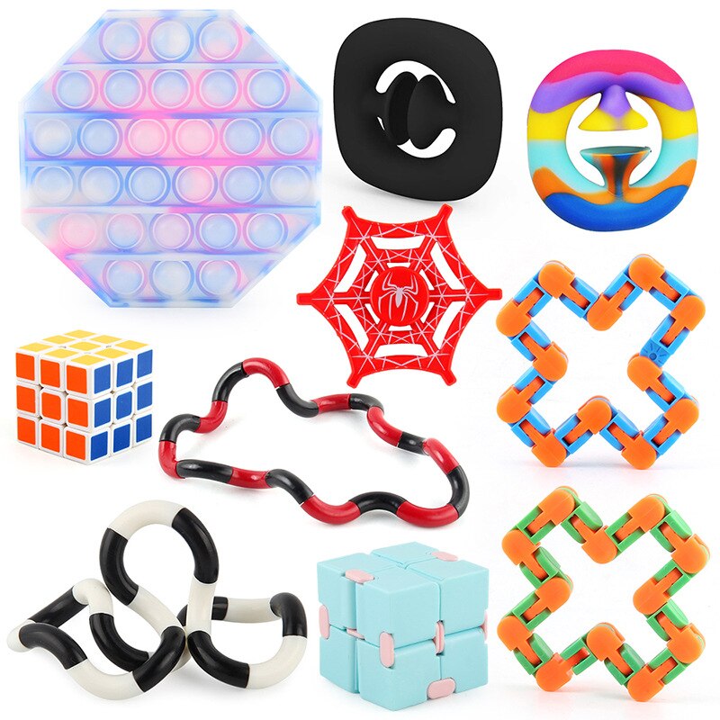 20 PCS decompressione fai da te Stress Fidget Relief Toy Set giocattoli educativi per bambini/regalo per adulti