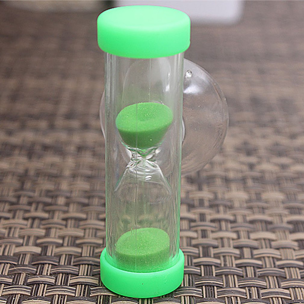 2-3 Minutes Hourglasses with Suction Cup Children Teeth Brushing Timer Home Decorative Plastic Sand Clock Shower Timer For Kids: 2-minute green