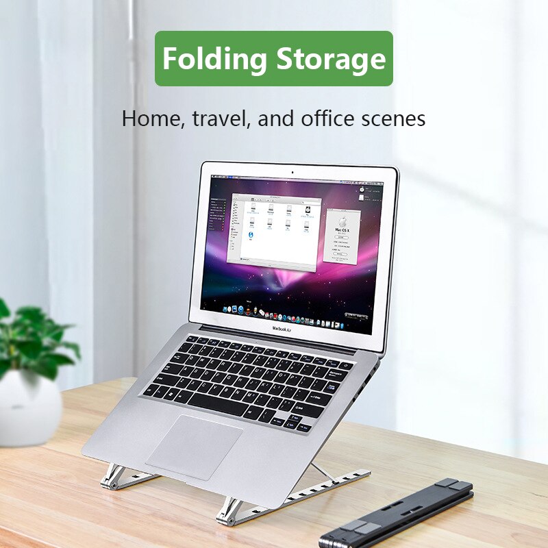 Laptop Holder For MacBook IPad Air Pro Notebook Foldable Aluminium Alloy Stand Bracket Support 15 Inch PC Notebook In Stock
