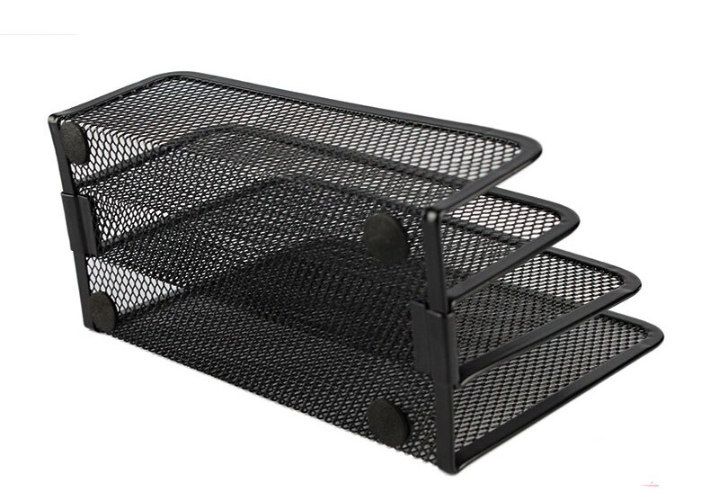 hotel home office desk compact size letter holder, Desktop organizer has 3 compartments with graduated dividers, Desktop Sorter