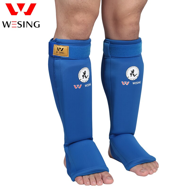 Wesing Muay Thai Shin Pads MMA Shin Instep Foam Pads Support Boxing Leg Guards Muay Thai Shin Guard IFMA Approved