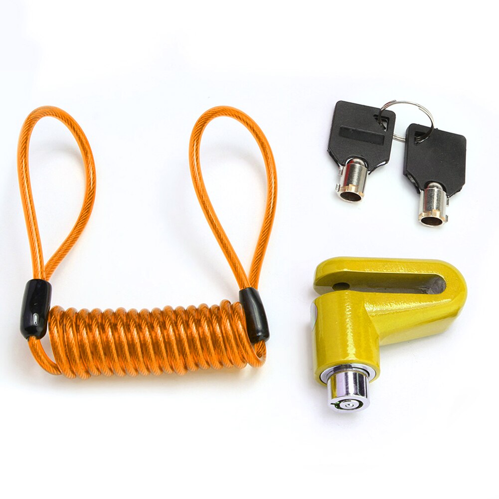 Scooter lock Anti-Theft Disc Brakes Lock with Steel Wire for Xiaomi M365 Electric Scooter Skateboard Wheels Lock Disc Brake: ORANGE A