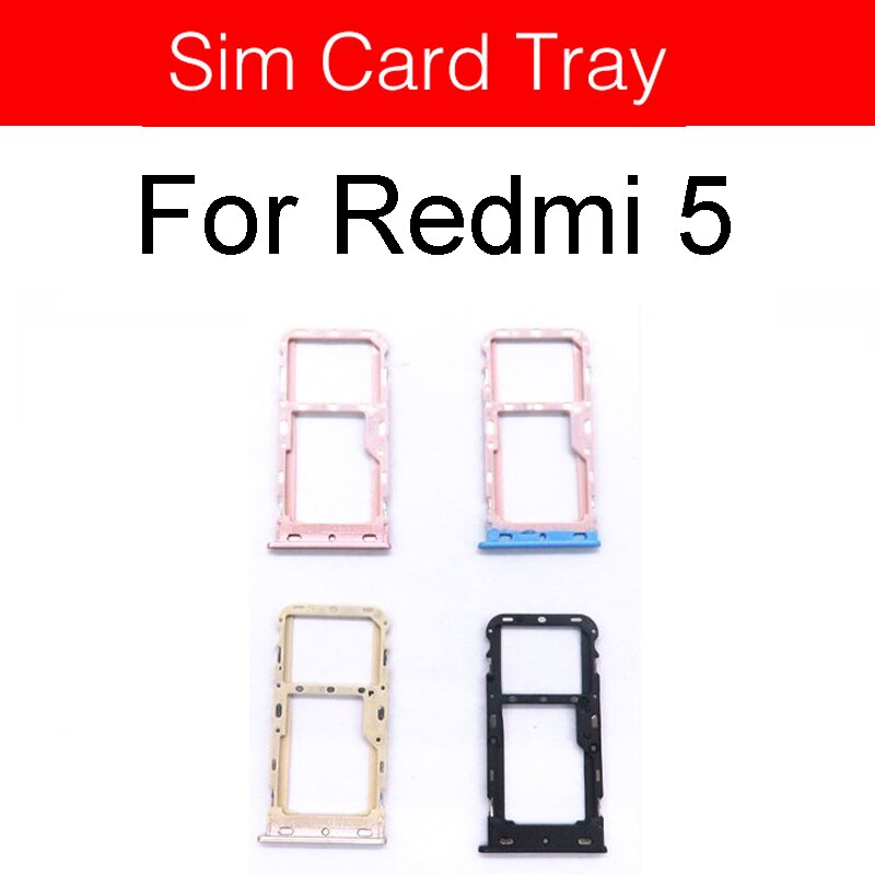 Mikro Sim Karte Tablett Halfter Für Xiaomi Redmi 5 Plus 5 + 5 Plus Mikro SD Leser Sim Karte Slot biegen Kabel Ersatz Reparatur Teile