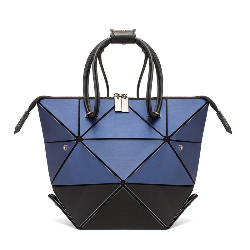 Luminous Bao Bag Womens Geometry Handbag Casual Female Matte Folding Tote Bags Women Diamond Crossbody Shoulder Bag: Blue