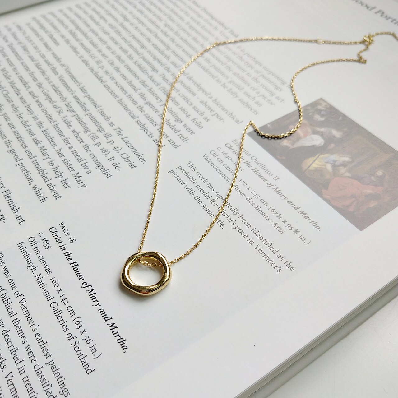 Simple Geometric Clavicle Chain Necklace Irregular Circle Gold Necklace For Women Party S-N533