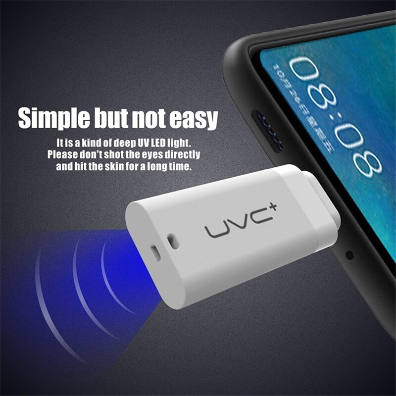 Draagbare Kiemdodende Lichten Smartphone Uv Sanitizer Voor Iphone Se 11 Pro Max Huawei Xiaomi Telefoon Desinfectie Licht Poort Opladen