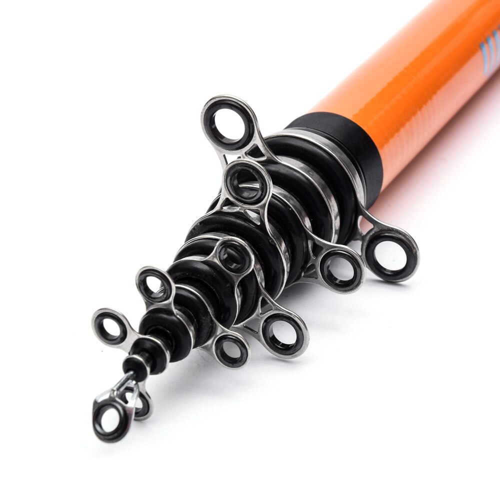 Orange Superhard Rock Fishing Rod Carbon Telescopic Rockies Rods 2.4m 2.7m 3.0m 3.6m 4.5m 5.4m 6.3m Spinning Pole