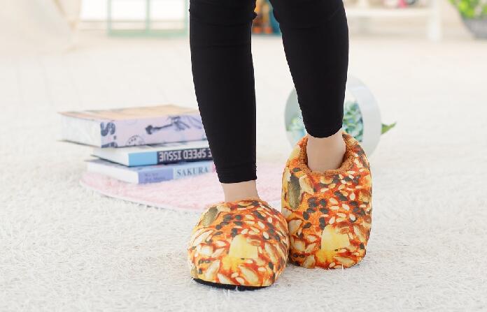 Ensoleillé everest hamburger pantoufle hiver chaussures chaudes belle famille fête chaussures types de pain 36-40: Melon seeds