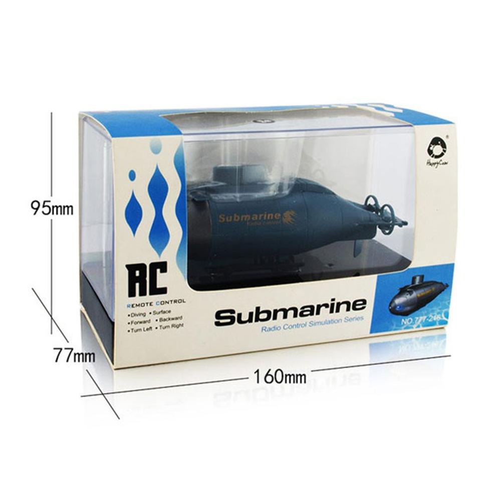 777-216 Mini RC Submarine Speedboat Remote Control Pigboat Simulation Model Toy Radio Control Wireless RC Submarine Model Toy: Default Title