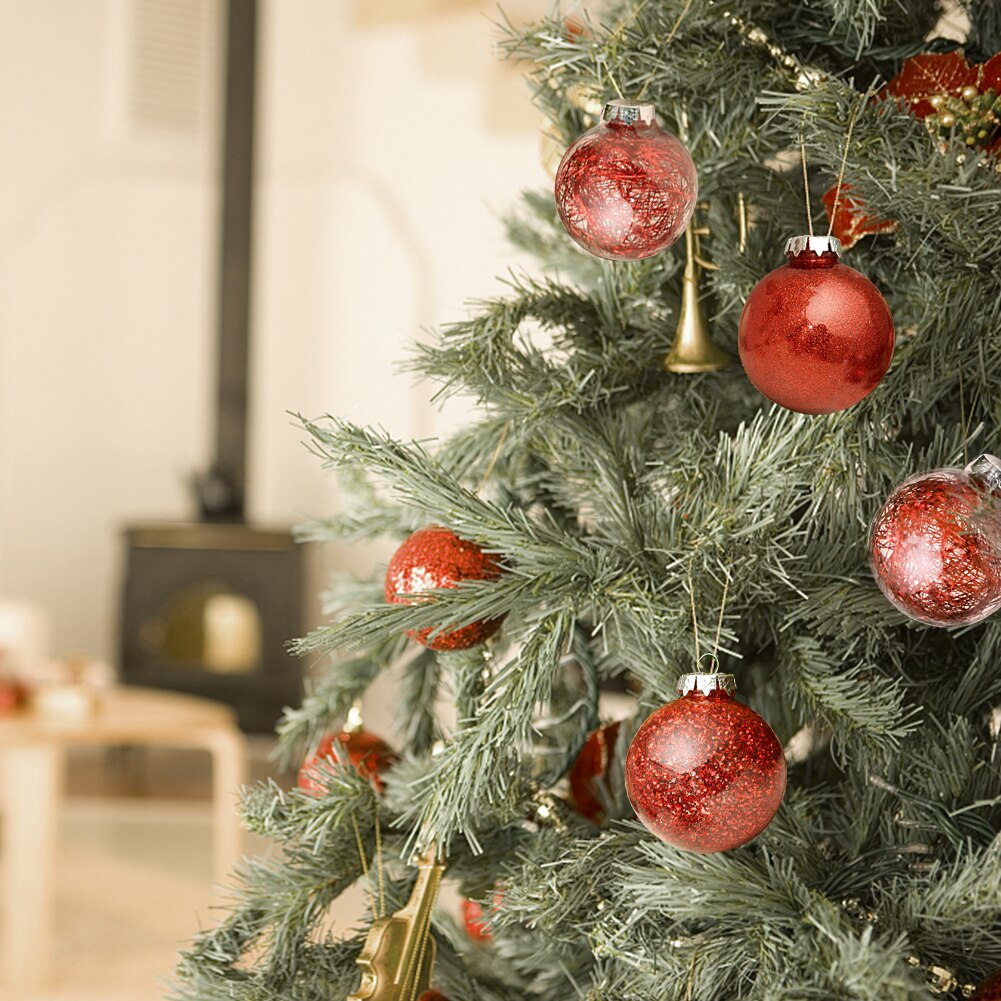 Boules De Noël En Plastique Incassable à Paillettes - Lot De 16 Ornements 8 Cm, Couleur Noir Doré - Décoration Sapin, Maison, Fête, Jouet Pour Petits Animaux