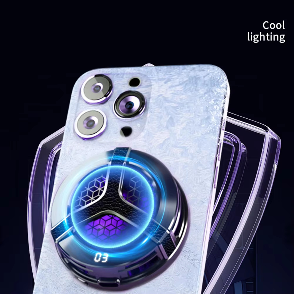 Ventilador de refrigeración silencioso para teléfono móvil, pantalla Digital, Semiconductor magnético, radiador para juegos IOS y Android
