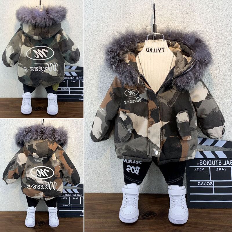 Winter Baby Jungen Warme unten Jacke 2-10 Jahre Jungen Mantel lässig Herbst Mit Kapuze Starke Oberbekleidung Mantel Für Jungen freundlicher Kleidung