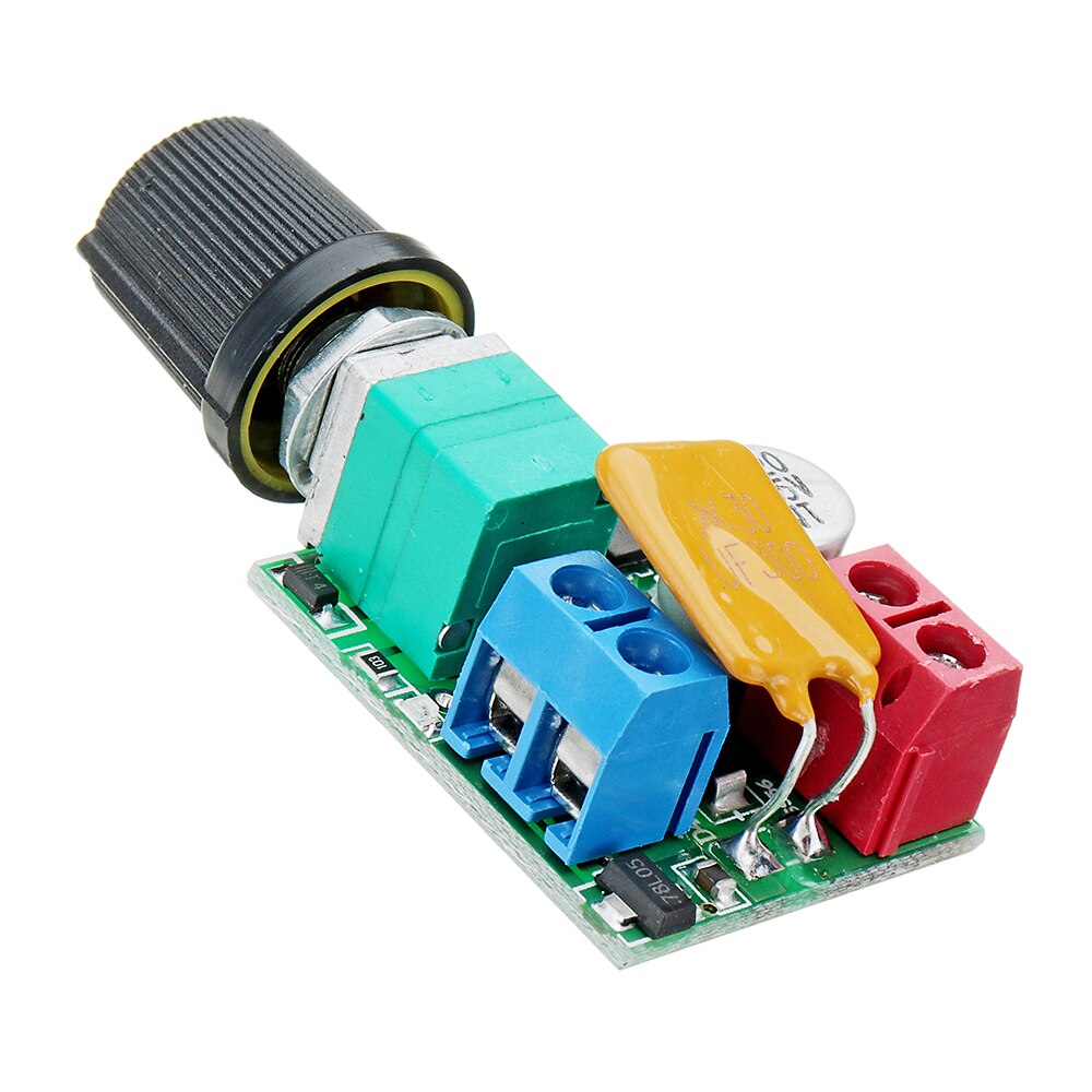 DC 5V To 35V 5A Mini Motor PWM Speed Controller Small LED Dimmer Speed Switch Governor