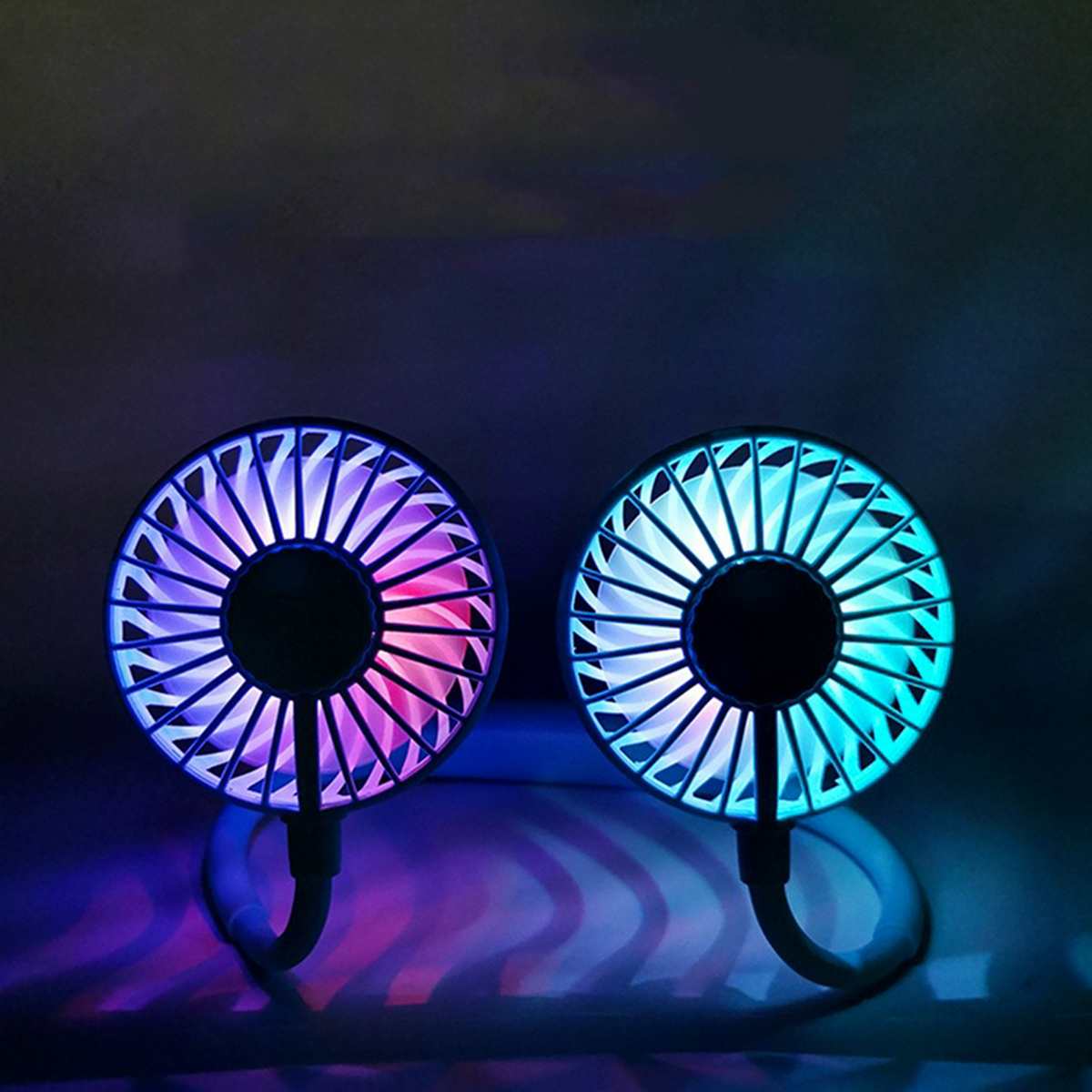 Mini Usb Draagbare Ventilator Hals Met Oplaadbare Batterij Ultra Stille Wind Wearable Ventilator Handheld Luchtkoeler Conditioner Voor Kamer