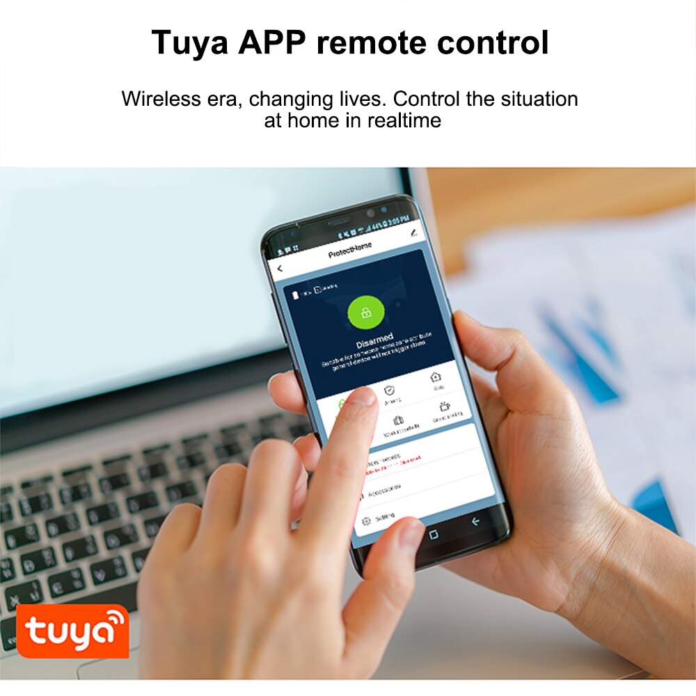 Wifi+gsm+gprs 3 in 1 verkko älykäs kodin hälytysjärjestelmä tuya app kaukosäädin 433 mhz kodin suojattu ovikello alexa google