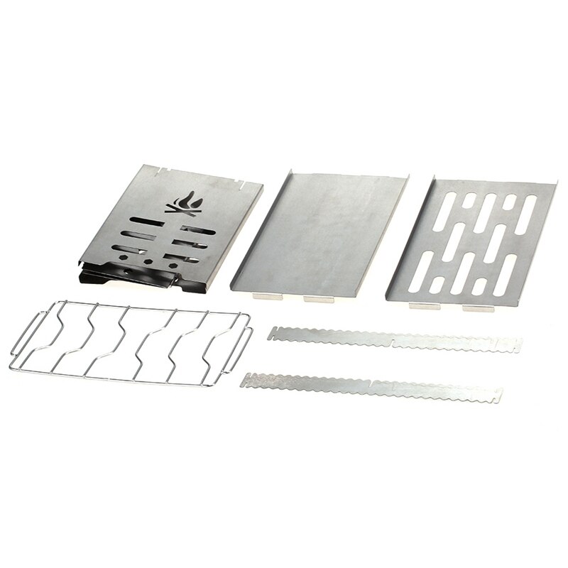Pieghevole In Acciaio Inox Stufa A Legna Esterno Portatile Stufa di Campeggio di Picnic Barbecue Grill Backpacking Stufa Barbecue Stufa A Legna