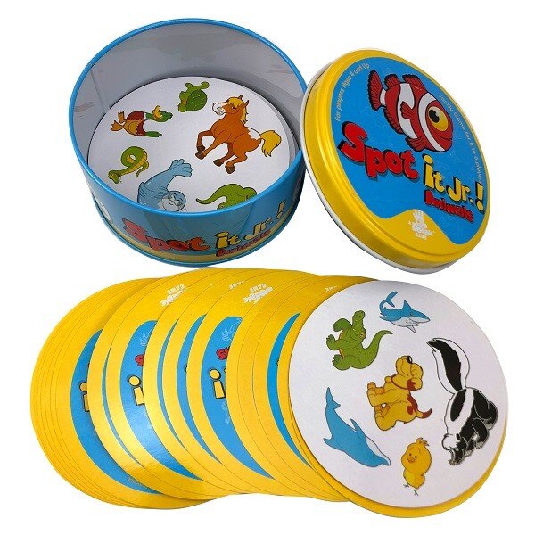 Dobble Spot Het Kaartspel Speelgoed Ijzeren Doos Sport 55Pcs Kaarten Kids Board Games Kaarten Dieren: D animals