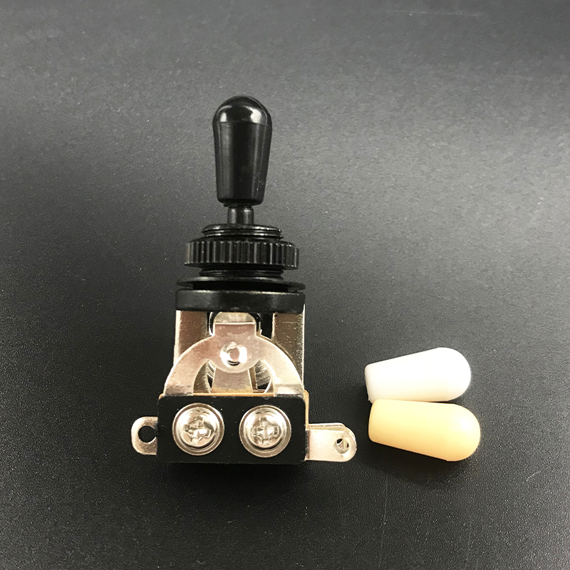 Metal 3 Way Alternar Controle Interruptor, Interruptor de Guitarra Elétrica com 2Pcs Interruptor Tip, LP, SG, Livre: Vermelho