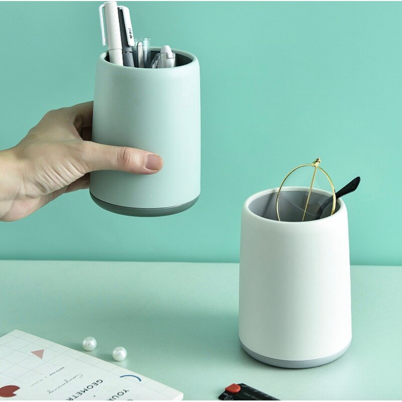 Simple Round Pen Holder Kids Stationery Home Pencil Organizer File Desk Set Offices School Container