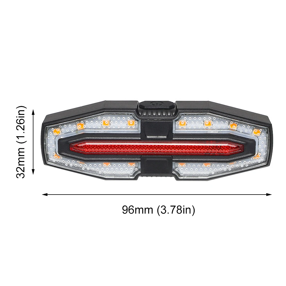 Luz trasera de bicicleta recargable con intermitentes Luz trasera de bicicleta Control remoto inalámbrico Luz de advertencia de ciclismo para conducción nocturna