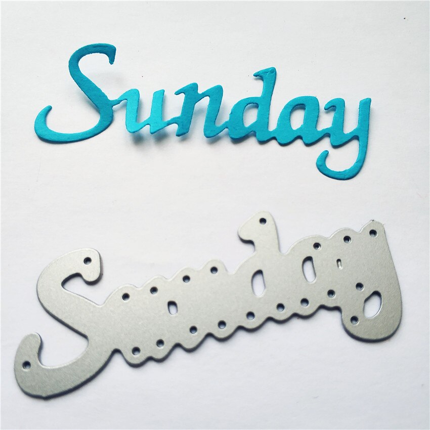 Metalen Zondag Papier Stansen Sterft Voor Scrapbooking/Diy Kerst Bruiloft Halloween Pasen Kaart
