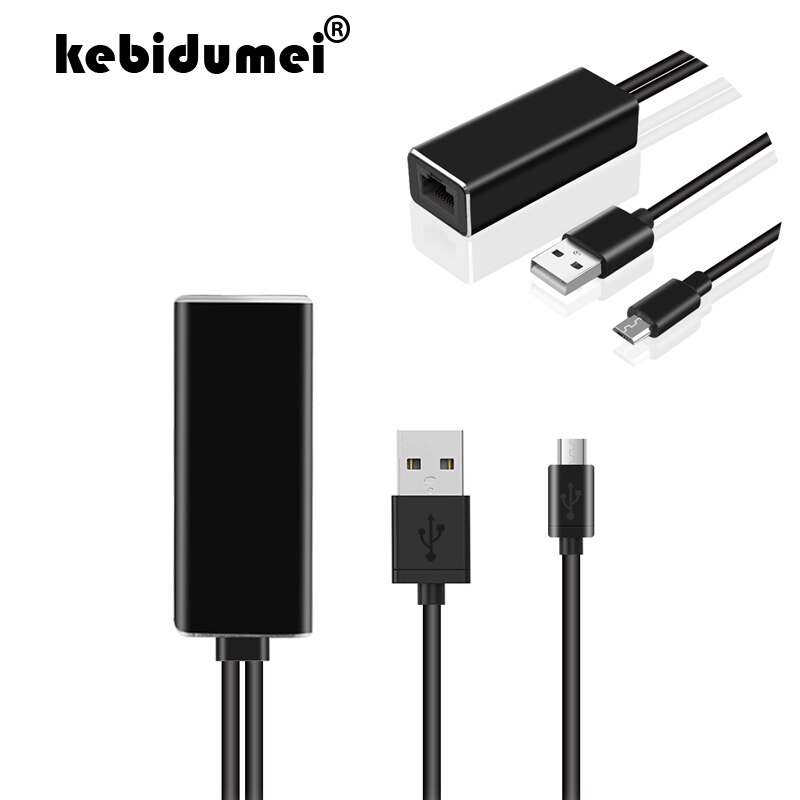 Tv Stick 10/100 Mbps Hd 480 Mbps Ethernet Adapter Micro Usb 2.0 RJ45 Voor Ultra Audio Tv Stick Micro usb Netwerkkaart