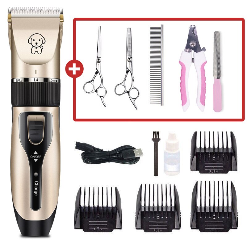 Hondentondeuse, geluidsarme hondentondeuse, hondentrimmer, kattentondeuse, trimmer voor huisdieren, usb-oplaadbaar