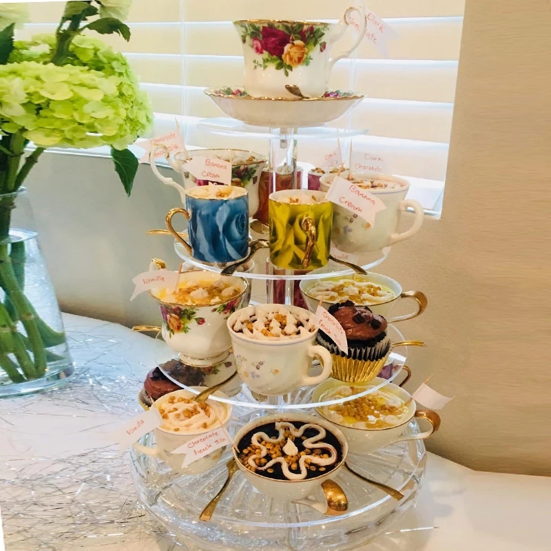 3 Tier Cake Holder Transparent Round Acrylic Cupcake Cake Stand Assemble Disassemble Birthday Tools Party Stand Decoration