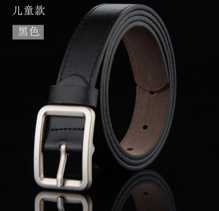 good qaulity pin buckle belt for student school boys waist straps teens girls belts for jeans pants trousers 6 colors 90 105 cm: Black / 100cm