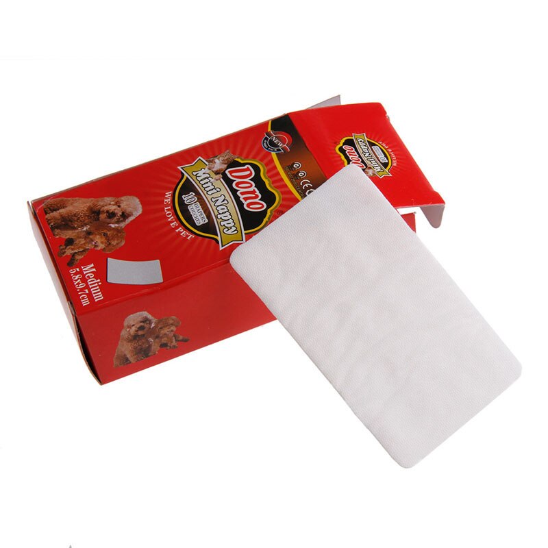 10Pcs/Set Disposable Female Pet Dog Non-Woven Fabrics Sanitary Pad Towel Napkins