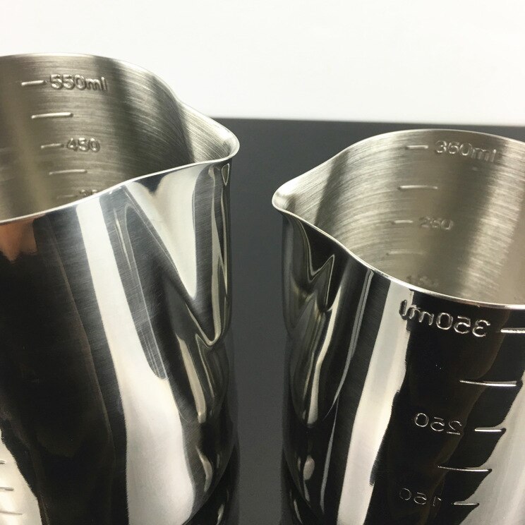 1pc rustfrit stål kaffe træk blomsterværktøj kaffekande kaffe redskab mælkeskum kop beat beat fancy kop kaffeapparat  ph 005