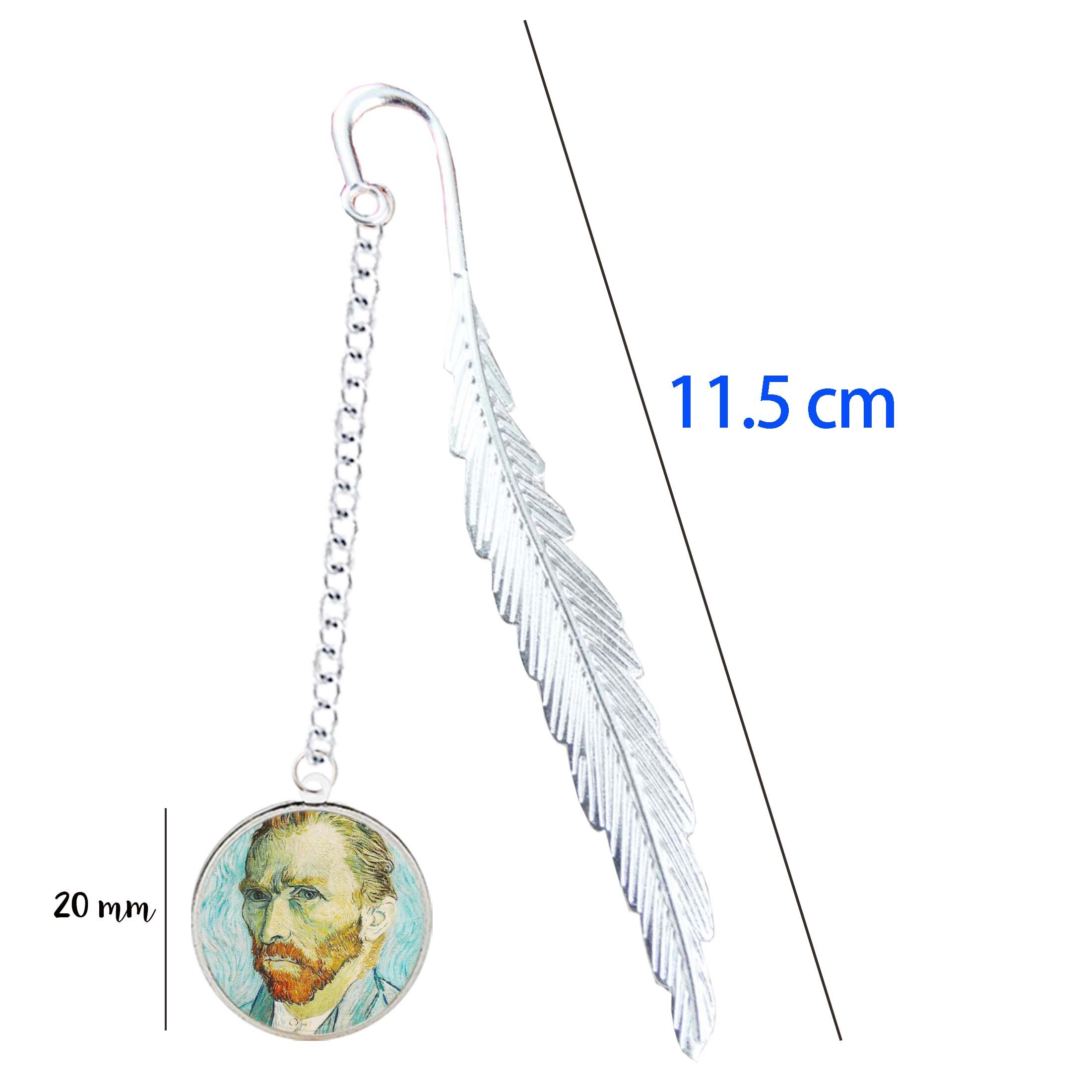 Vincent van gogh metall bokmärke - vetefält med kråkor - café terrass på natten - stjärnklara natten - iris solrosor - rosor: 9