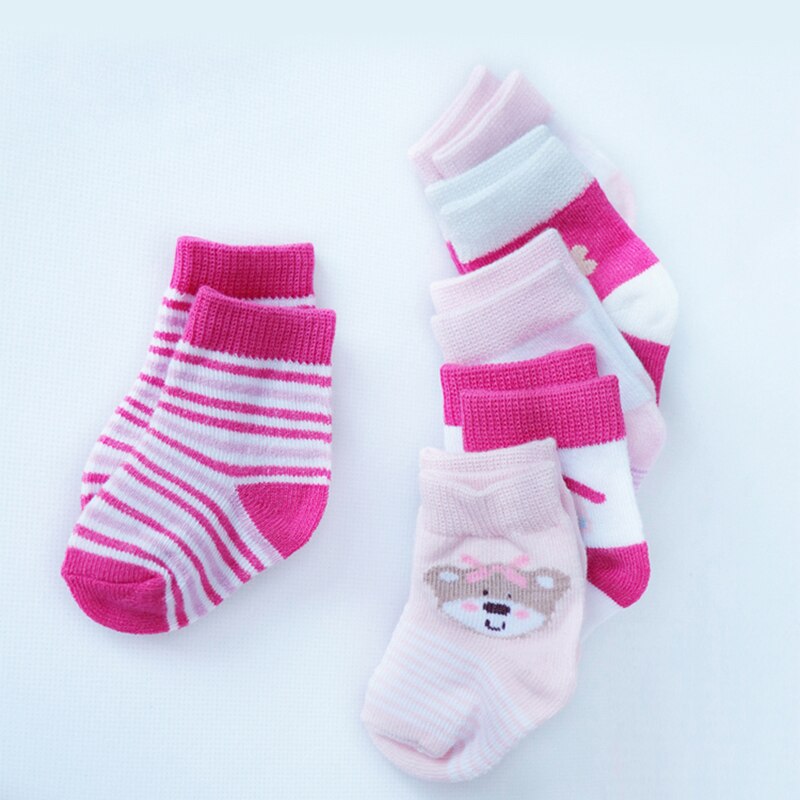 Redkite 7 Pairs Baby Socks Newborn 100% Cotton packing Cute Cartoon