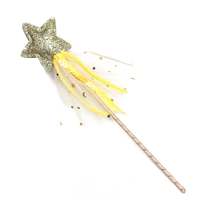 1 Pc Halloween Dag Leuke Vijfpuntige Ster Fairy Wand Magic Stick Meisje Partij Prinses Gunsten Verjaardag Wedding Vieren Wand: GD