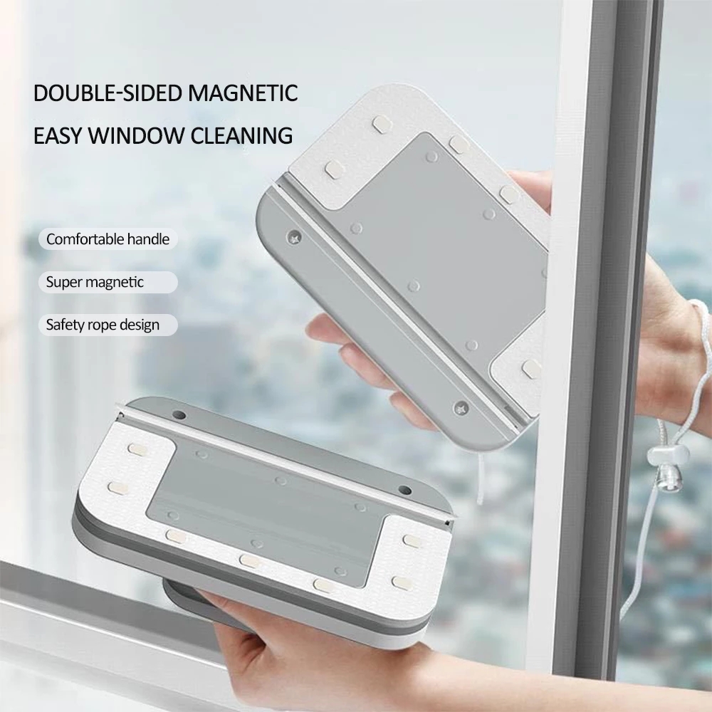 Magnetic Window Cleaner Brush Double-Side Automatic Water Discharge Wiper Glass Window Brush Cleaning Household Tools