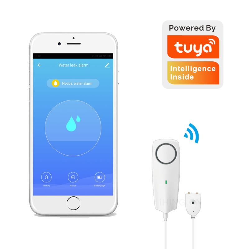 Liquid Leak Sensor Wireless Water Level Detector Leakage Overflow Buzzer Tuya Push Alarm Warns