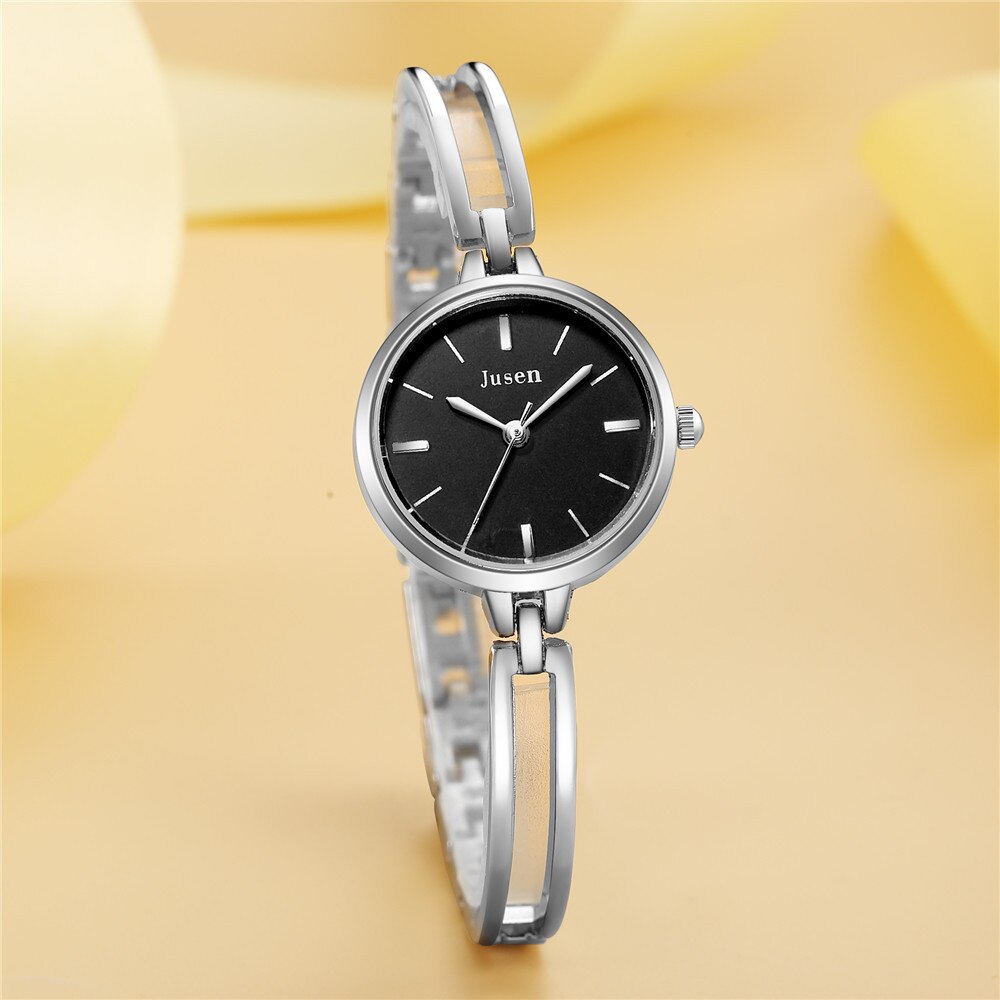Luxe Vrouwen Armband Horloges Minimalistische Kwaliteiten Dames Quartz Horloges Goud Zilver Rvs Vrouw Klok