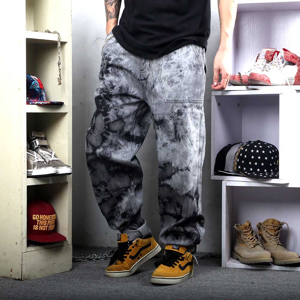 Camouflage Jeans Men Casual Denim Pants Straight Loose Baggy Trousers Streetwear Men Clothing Plus Size Jeans