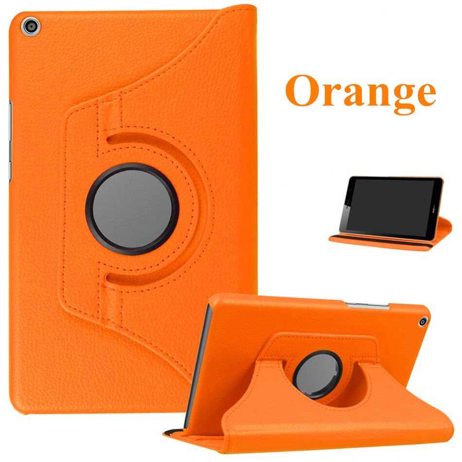 Magnetyczny futerał MediaPad T3 8.0 Folio Pu skórzany pokrowiec do Huawei MediaPad T3 8.0 KOB-L09 /W09 Filip stojak inteligentny Tablet Capa przypadki: Orange